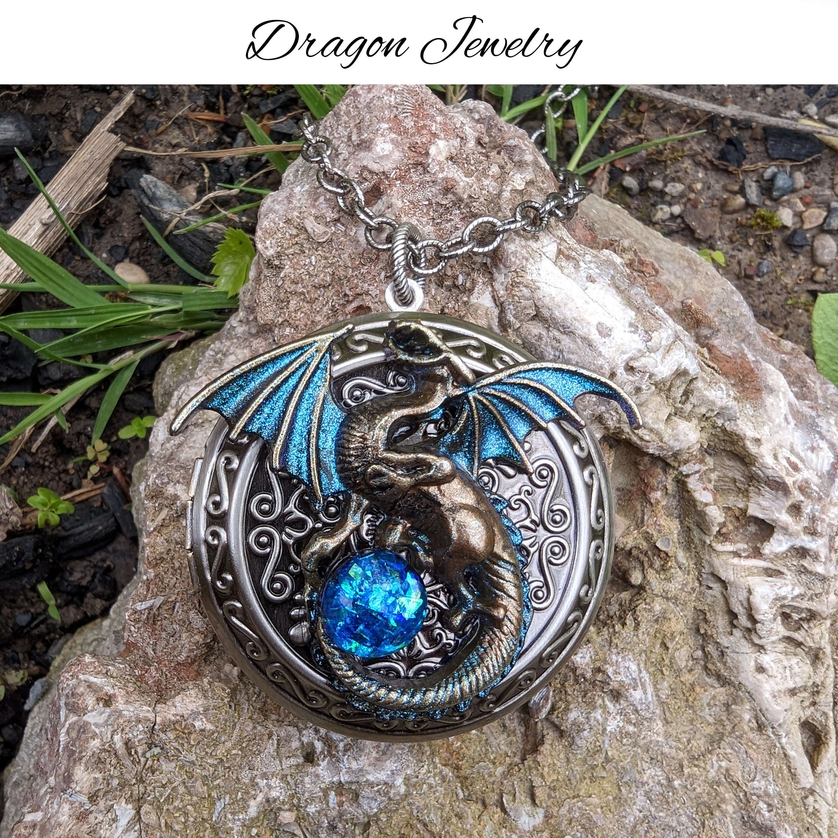 Dragon Jewelry, Dragon Necklace, Fantasy Jewelry