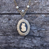 Vintage Cat Cameo Locket Necklace, Cat Jewelry, Vintage Jewelry
