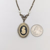 Vintage Cat Cameo Locket Necklace, Cat Jewelry, Vintage Jewelry