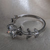 1 Carat Moissanite Engagement Rings with Leaf Detail S925 Sterling Silver, Wedding Jewelry, Bridal Jewelry Jewelry
