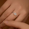 1 Carat Moissanite Engagement Rings with Leaf Detail S925 Sterling Silver, Wedding Jewelry, Bridal Jewelry Jewelry