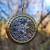 Beautiful large fairy locket necklace for those who love fantasy jewelry.