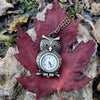 Owl Pocket Watch Necklace, Owl Jewelry, Owl Clock