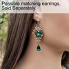 Vintage Emerald Choker Necklace made with Swarovski Crystals, Gothic Jewelry, Vintage Jewelry