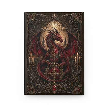 Gothic Red Dragon Hardcover Journal – Fantasy Dragon Notebook