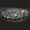 Black Diamond Floral Crystal Hair Clips, Fancy Hair Barrettes, Bridal Hair Accessories, Hair Barrettes for Thick Hair
