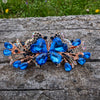 Crystal butterfly hair clips in purple, blue and gold, Butterfly Hair Barrette