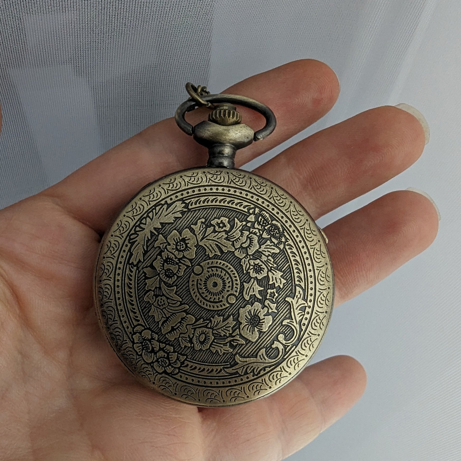 Unique Handmade Dragon Necklace Pocket Watch with Blue Opal Replica, Fantasy Jewelry, Gothic Jewelry