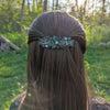 High Quality Swarovski Emerald Floral Crystal Hair Clips, Fancy Hair Barrettes, Bridal Hair Accessories, hair barrettes for thick hair