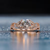 Heart Shaped GRA Certified Moissanite Diamond Engagement Rings in White Gold and Rose Gold, Wedding Jewelry, Bridal Jewelry, Promise Ring