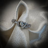Heart Shaped White Gold Moissanite Engagement rings with Moissanite diamond stone. Wedding jewelry. Bridal Jewelry Jewelry