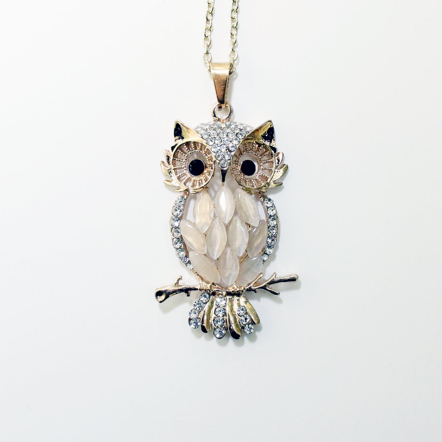 Pink, Blue and Champagne Owl Necklaces – Animal Jewelry
