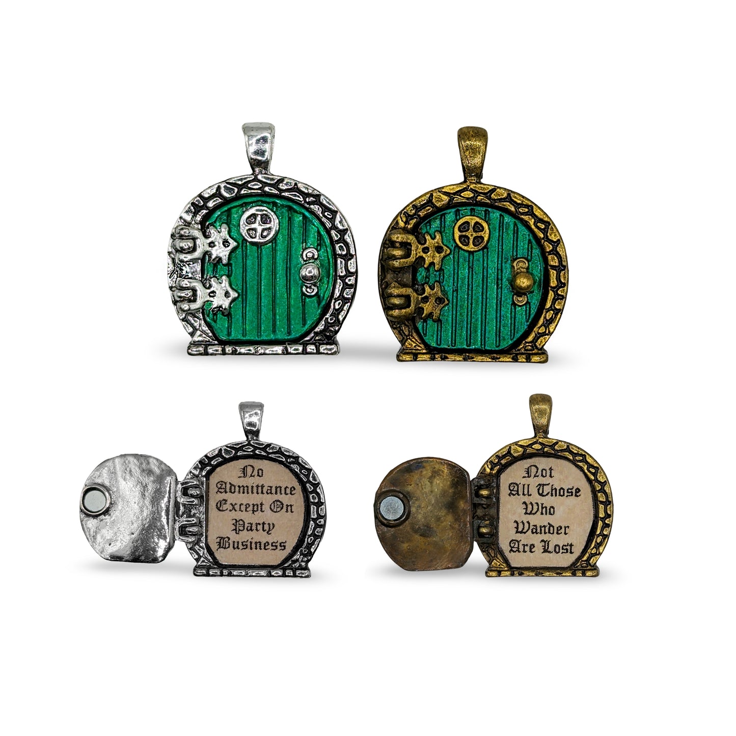Lord of the Rings Jewelry Hobbit Door Locket Necklace with Tolkien quote Inside, LOTR Jewelry