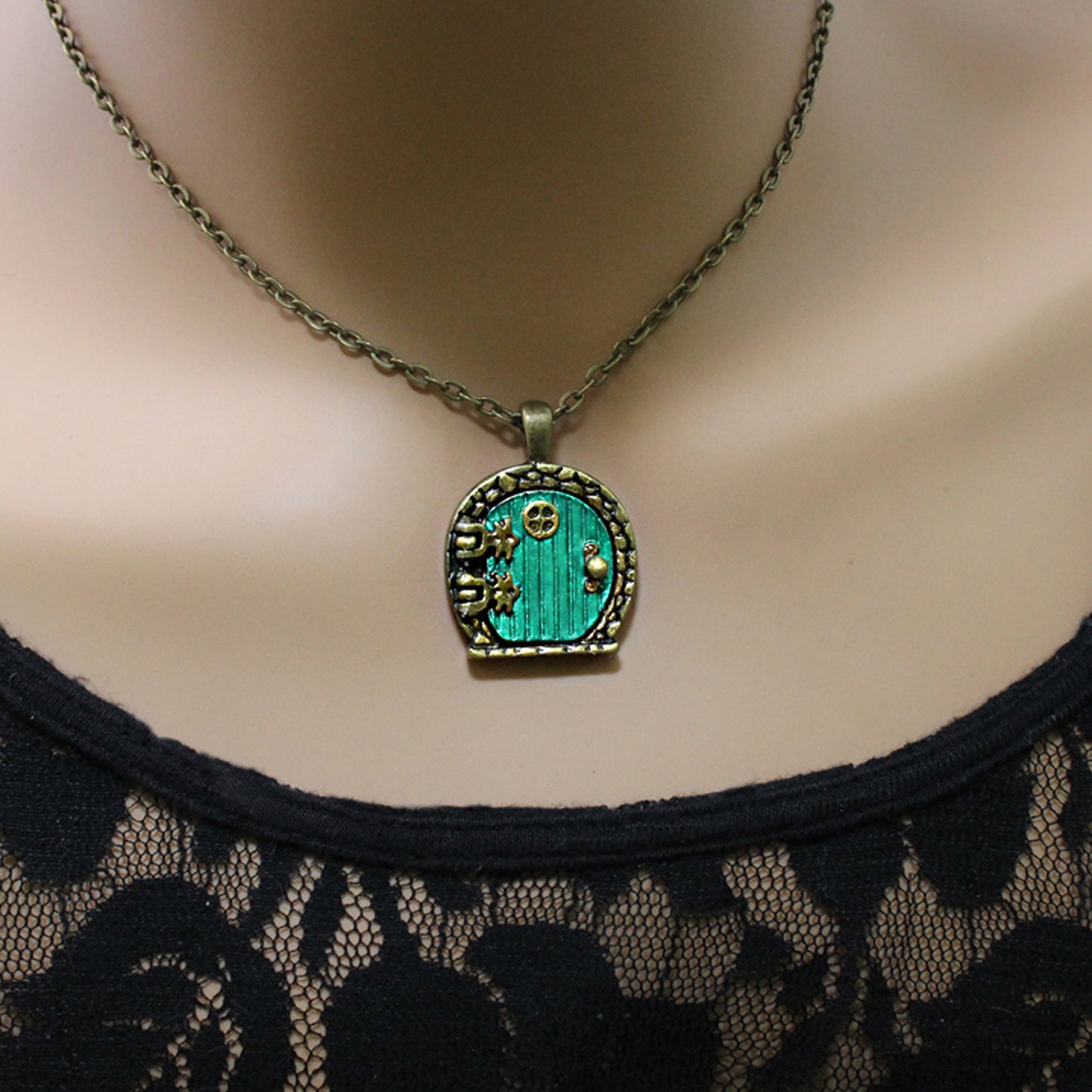 Lord of the Rings Jewelry Hobbit Door Locket Necklace with Tolkien quote Inside, LOTR Jewelry