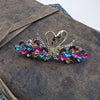 Crystal Swan Hair Clips, Swan Rhinestone Hair Barrette