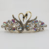 Crystal Swan Hair Clips, Swan Rhinestone Hair Barrette
