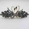 Crystal Swan Hair Clips, Swan Rhinestone Hair Barrette