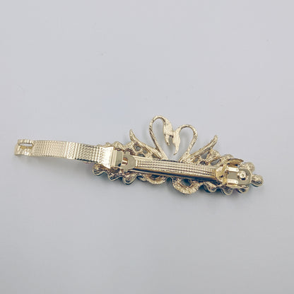 Crystal Swan Hair Clips, Swan Rhinestone Hair Barrette