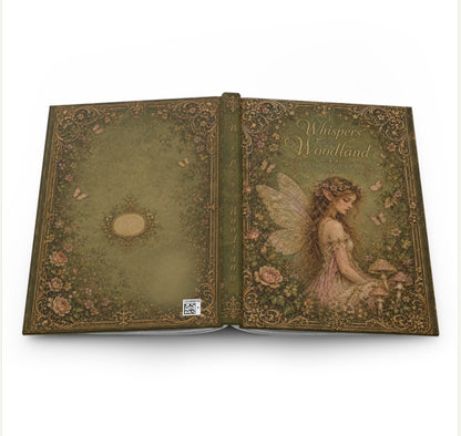 Decorative Fantasy jpurnal book with fairy illustration on a white background