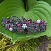 Swarovski Purple Amethyst Floral Crystal Hair Clips, Fancy Hair Barrettes, Bridal Hair Accessories, Hair Barrettes for Thick Hair