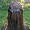 Swarovski Purple Amethyst Floral Crystal Hair Clips, Fancy Hair Barrettes, Bridal Hair Accessories, Hair Barrettes for Thick Hair