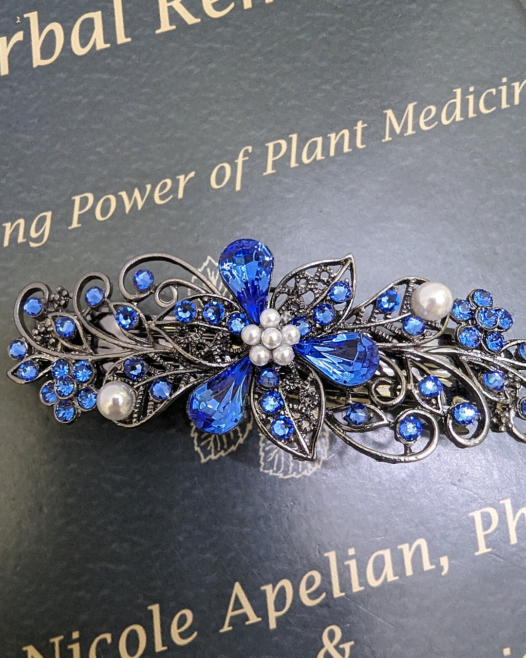Crystal Flower Hair Barrette Clip 4\