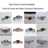 Emerald Engagement Rings, Heart Shaped Wedding Rings in White Gold or Rose Gold, Wedding Jewelry