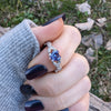White Gold Tanzanite CZ Heart Shaped Ring, Tanzanite Engagements Rings, Promise Rings, December Birthstone
