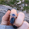 White Gold Tanzanite CZ Heart Shaped Ring, Tanzanite Engagements Rings, Promise Rings, December Birthstone