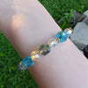 Radiant Blue Crystal Bracelet with Gold Accents