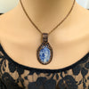 Blue Sodalite Copper Wire Wrapped Stone Pendant, Wire Wrapped Jewelry