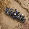 Tanzanite crystal bridal hair clip, bridal hair accessories, crystal hair clips, fancy hair barrettes