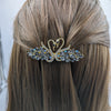 Crystal Swan Hair Clips, Swan Rhinestone Hair Barrette