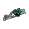 emerald engagement rings in white gold, heart shaped rings, bridal jewelry jewelry, emerald rings engagement