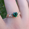 Rose gold heart shaped emerald engagement rings, heart shaped rings, bridal jewelry jewelry, emerald rings engagement