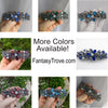 Swarovski Sapphire Blue Floral Crystal Hair Clips, Fancy Hair Barrettes, Bridal Hair Accessories, Hair Barrettes for Thick Hair