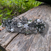 Elegant Floral Bridal Hair Barrette with Clear Swarovski Crystals – Perfect for Thick Hair