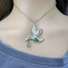hummingbird pendant with rhinestones