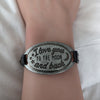 I love you to the moon and back charm bracelet with hand-stitched leather band, I love you Bracelet gift for friend or loved one