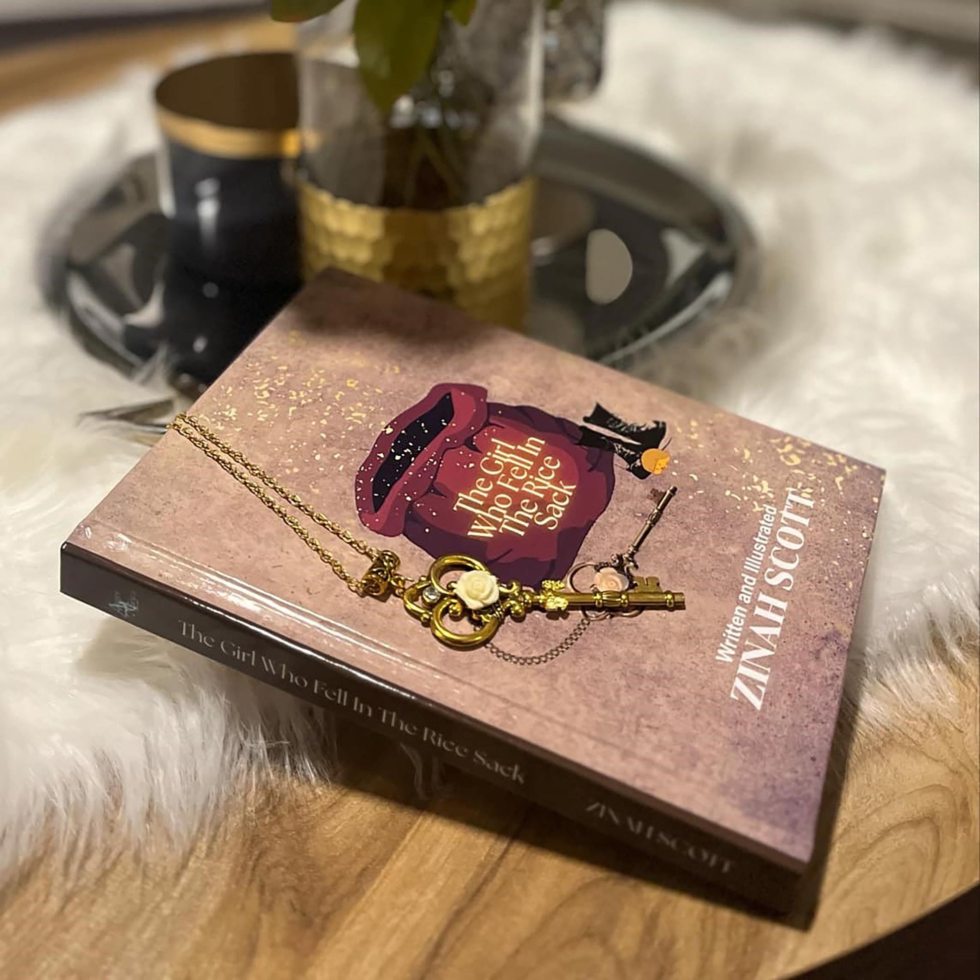Fantasy Skeleton Key Necklace as Featured in the book, "The Girl Who Fell in the Rice Sack". Fantasy jewelry