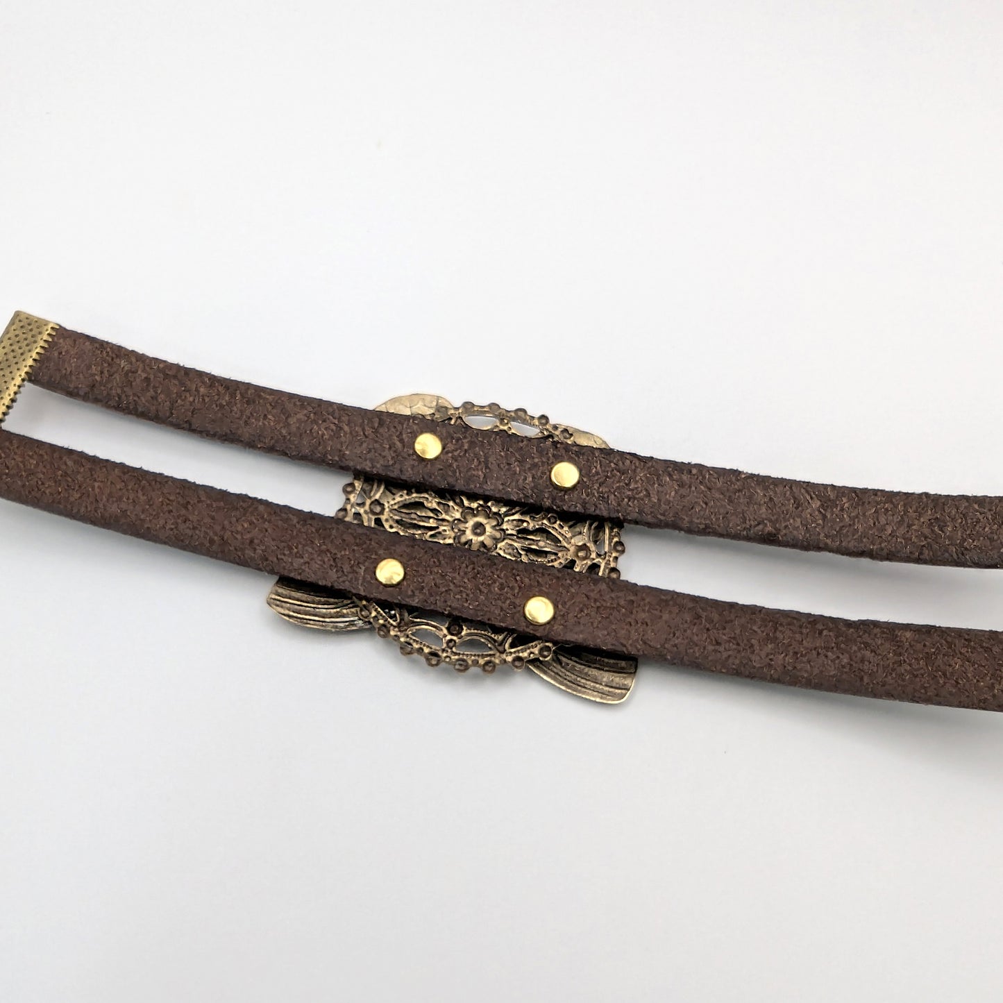 Boho Styled Brass Butterfly tiered Adjustable Leather Bracelet,  Butterfly Jewelry