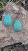 Pear Shaped Natural Turquoise Healing Stones, Tree of Life Wire Wrapped Necklace in Copper and Silver