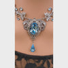 Vintage Aquamarine crystal necklace Bridal Jewelry Set made with Swarovski crystals. Wedding Jewelry, Vintage Jewelry, Bridal jewelry jewelry