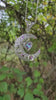 Magical  Sterling Silver Vintage Fairy on Crescent Moon necklace with  a heart and Swarovski crystals.  Fantasy jewelry lover gift.