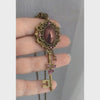 Vintage Purple Luster Amethyst Key Necklace, Fantasy Jewelry