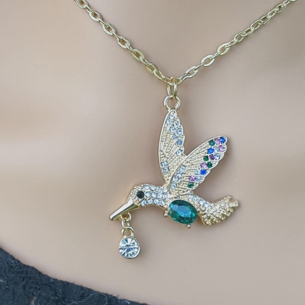 video of hummingbird pendant