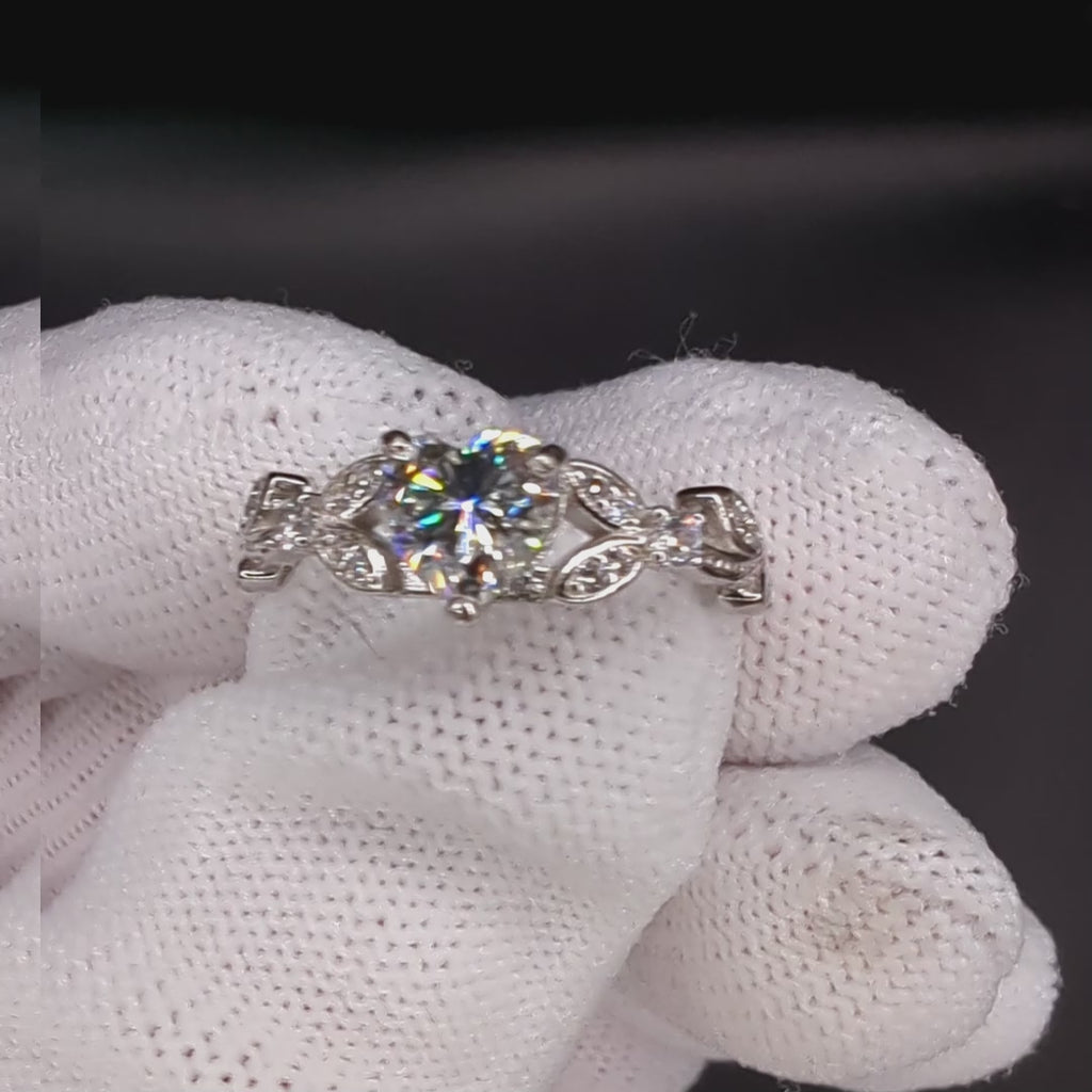 Heart Shaped Rose Gold Moissanite Engagement rings with Moissanite diamond stone. Wedding jewelry. Bridal Jewelry Jewelry