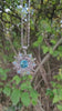 Sterling Silver Snowflake necklace and earring set made with aquamarine Swarovski crystals.