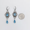 Vintage Aquamarine crystal Earrings, necklace Bridal Jewelry Set made with Swarovski crystals. Wedding Jewelry, Vintage Jewelry, Bridal jewelry jewelry