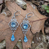 Vintage Aquamarine crystal earrings, Bridal Jewelry Set made with Swarovski crystals. Wedding Jewelry, Vintage Jewelry, Bridal jewelry jewelry